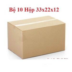 Bộ 10 Thùng Carton 33X22X12 Cm