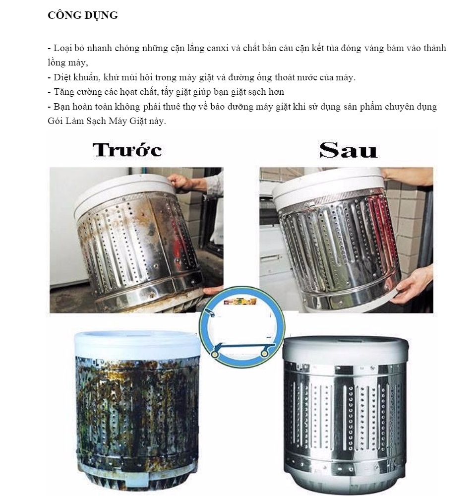 Bột Tẩy Vệ Sinh Lồng Máy Giặt 450g Sandokkaebi Bột Tẩy Vệ Sinh Lồng Máy Giặt 450g Sandokkaebi