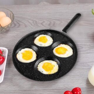 Chảo Chống Dính 4 Lỗ Chiên Trứng, Chiên Bánh Tiện Dụng Đường Kính 24.5Cm