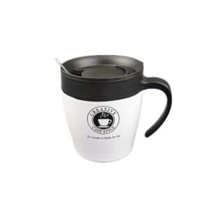 Cốc Giữ Nhiệt Cafe, Trà Chất Liệu Inox SUS 304 330ml Giữ Nhiệt Tốt Kèm Muỗng Khuấy Inox