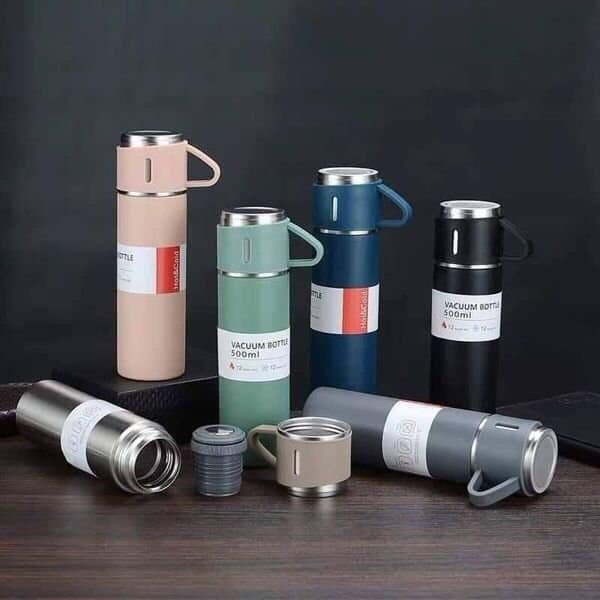 Set Bình Giữ Nhiệt + 2 Ly Cách Nhiệt Vacuum Flask 500Ml Inox Cao Cấp Set Bình Giữ Nhiệt + 2 Ly Cách Nhiệt Vacuum Flask 500Ml Inox Cao Cấp