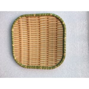 Đĩa Nhựa Giả Mây Trúc Hình Vuông Dày Dặn 25x25cm