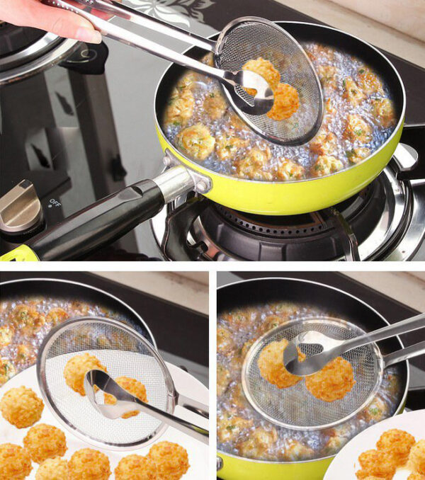 Dụng Cụ Gắp Thức Ăn 2 Trong 1 Có Lưới Tiện Dụng