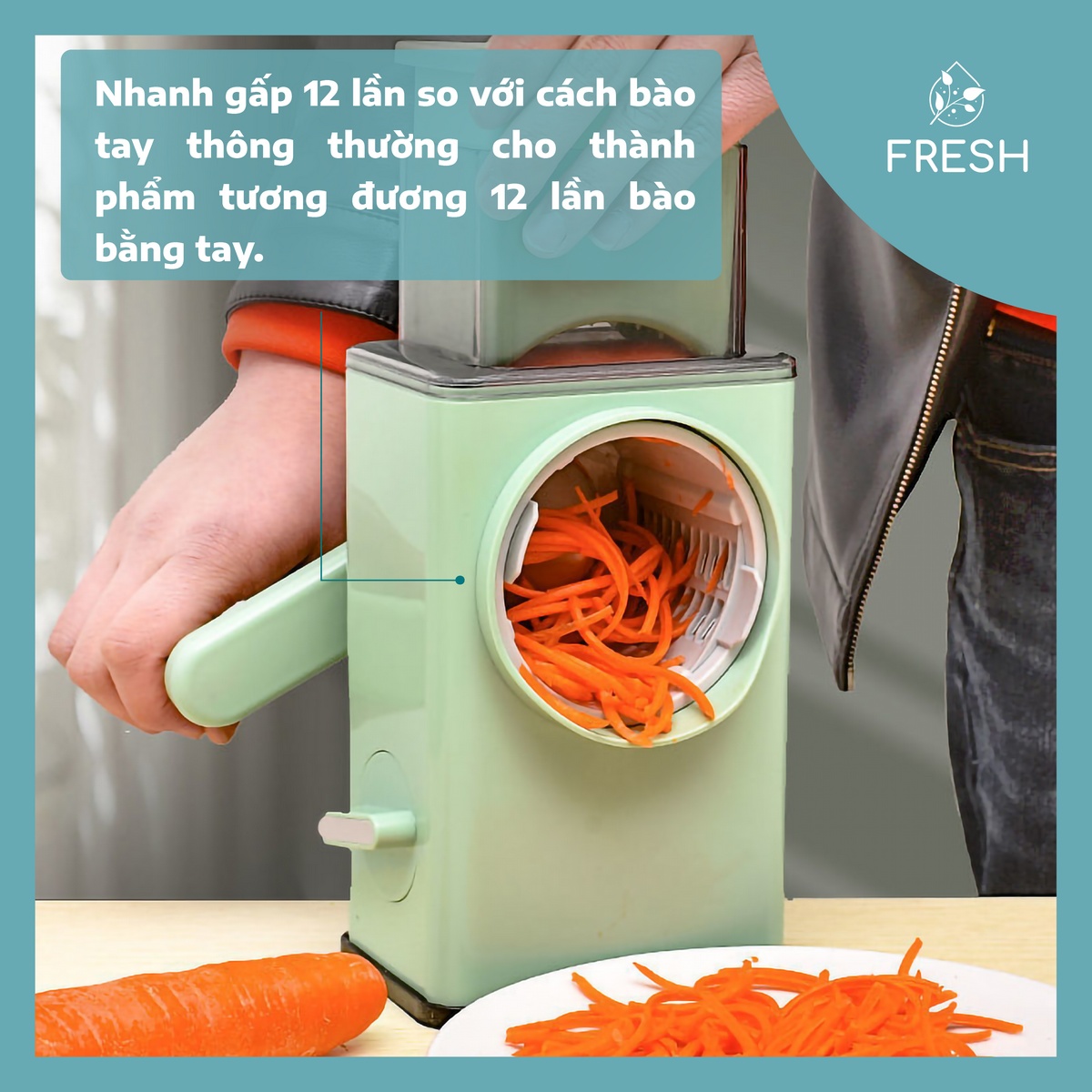 Dụng Cụ Thá¡ Rau Củ Quả Đa Năng Cầm Tay 4In1 Đa Năng