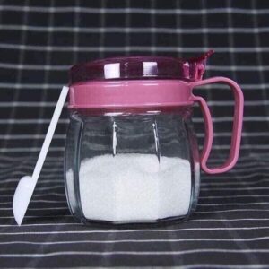 Sét 5 Hũ Gia Vị Thủy Tinh Quai Hồng Loại Lớn