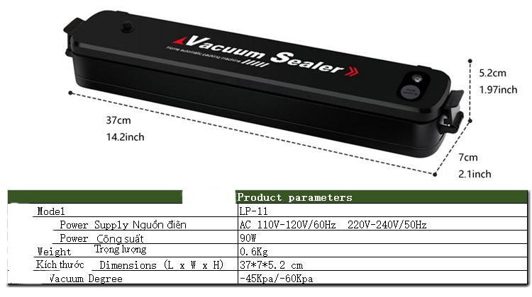 Máy Hút Chân Không Thực Phẩm VACUUM SEALER Z Máy Hút Chân Không Thực Phẩm VACUUM SEALER Z