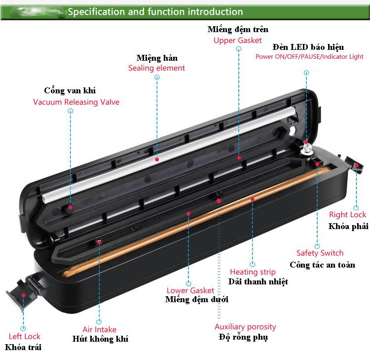 Máy Hút Chân Không Thực Phẩm VACUUM SEALER Z Máy Hút Chân Không Thực Phẩm VACUUM SEALER Z