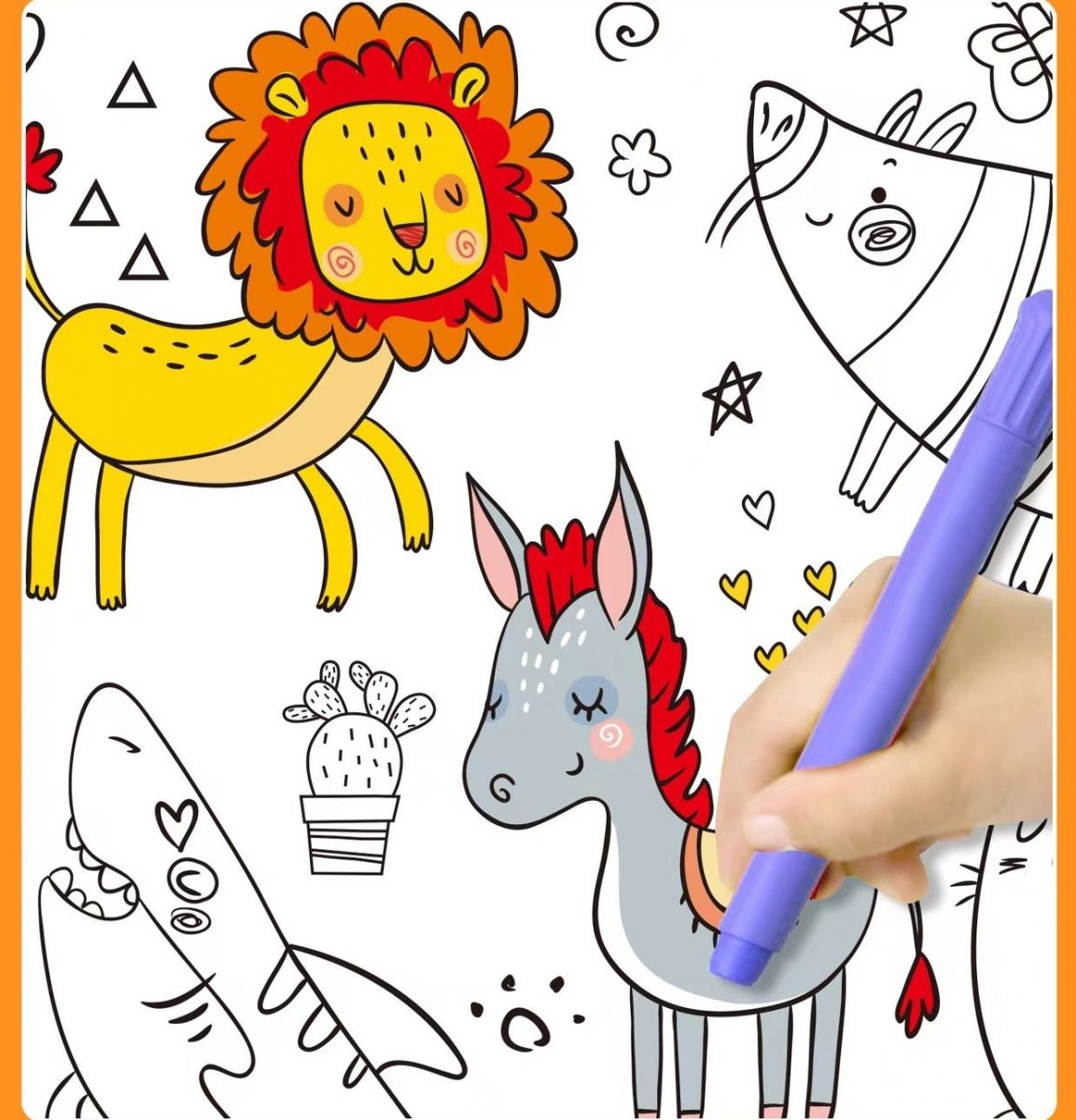 Tranh Tô Màu Cho Bé Dài 3M, Có Thể Cắt Dán Làm Sticker Cho Bé Tranh Tô Màu Cho Bé Dài 3M, Có Thể Cắt Dán Làm Sticker Cho Bé