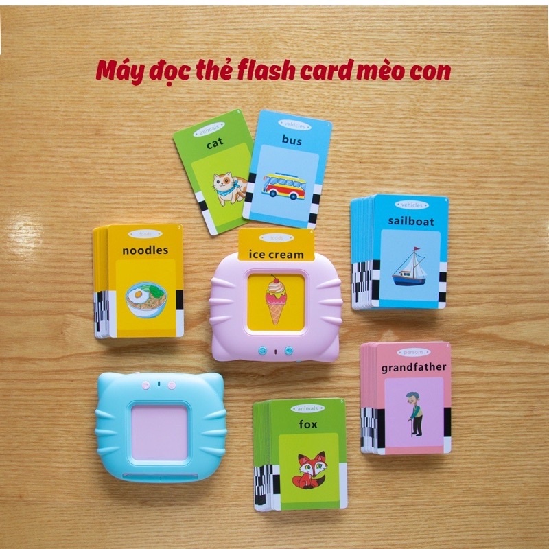 Máy Học Tiếng Anh Đọc Thẻ Flashcard 224 Từ Vựng Kèm Dây Sạc Máy Học Tiếng Anh Đọc Thẻ Flashcard 224 Từ Vựng Kèm Dây Sạc