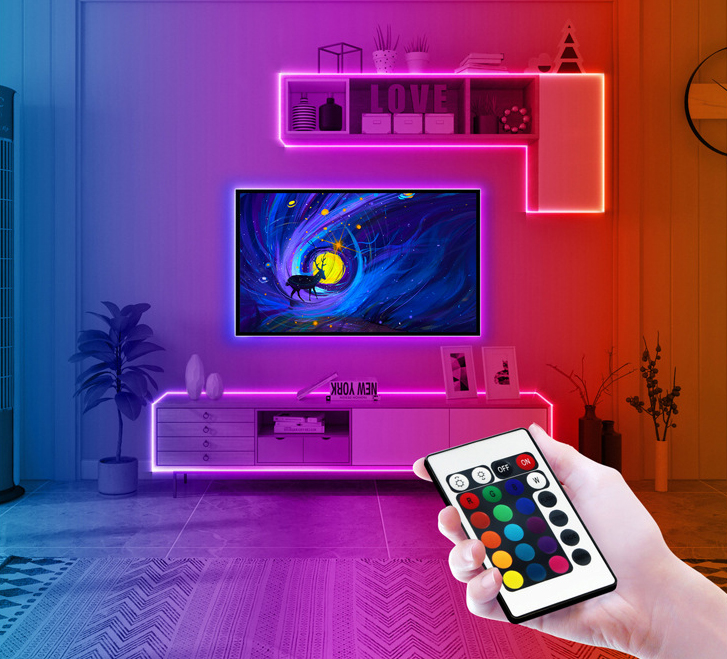Dây Đèn Led 3M Kết Nối Bluetooth Có Remote Dây Đèn Led 3M Kết Nối Bluetooth Có Remote