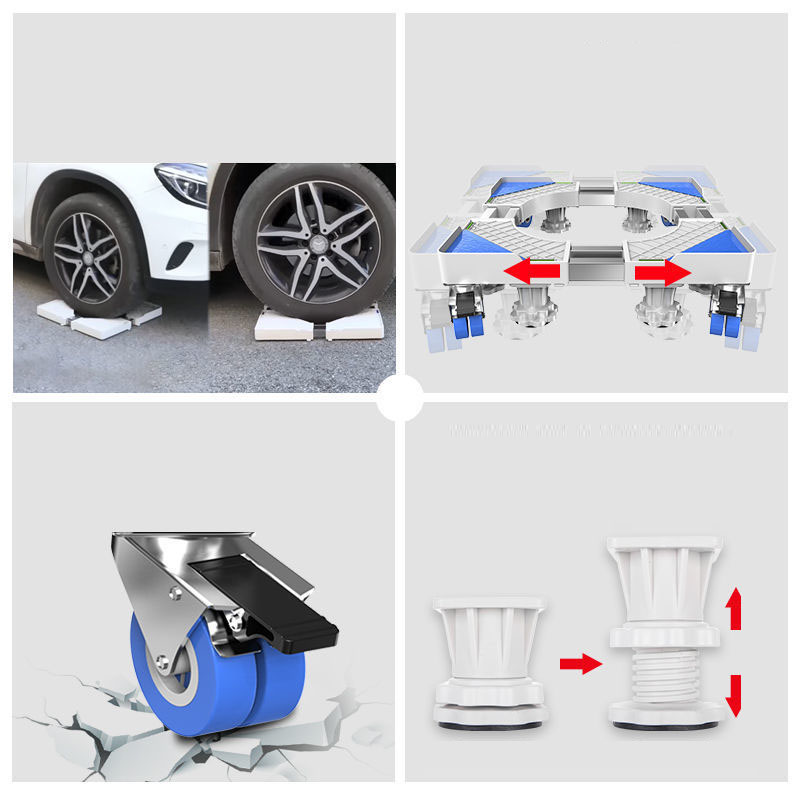 Kê Chân Tủ Lạnh Máy Giặt Có 8 Trụ 4 Bánh Đôi