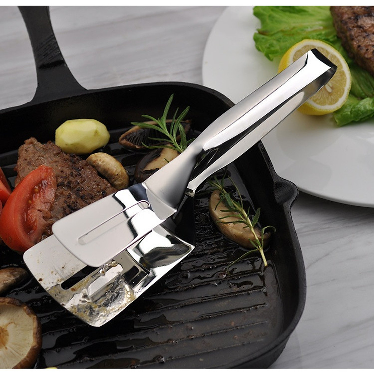KẸP GẮP THỨC ĂN BẰNG INOX - 26CM KẸP GẮP THỨC ĂN BẰNG INOX - 26CM
