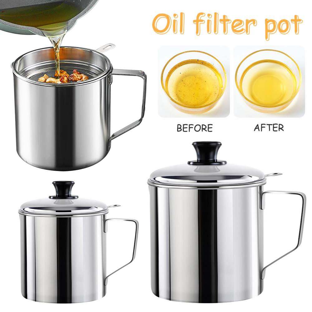 Ca Lọc Dầu Ăn Inox 304 Cao Cấp Có Lưới Lọc Cặn Bằng Inox Loại 1.8L Ca Lọc Dầu Ăn Inox 304 Cao Cấp Có Lưới Lọc Cặn Bằng Inox Loại 1.8L