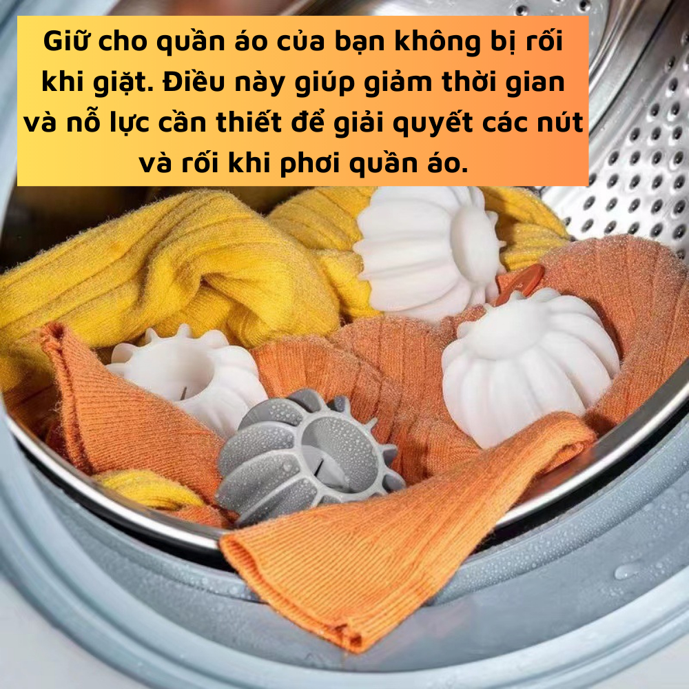 Bóng Giặt Đồ Silicone Thần Kỳ Chống Rối Tiện Dụng Giúp Làm Sạch Và Khử Mùi Quần Áo