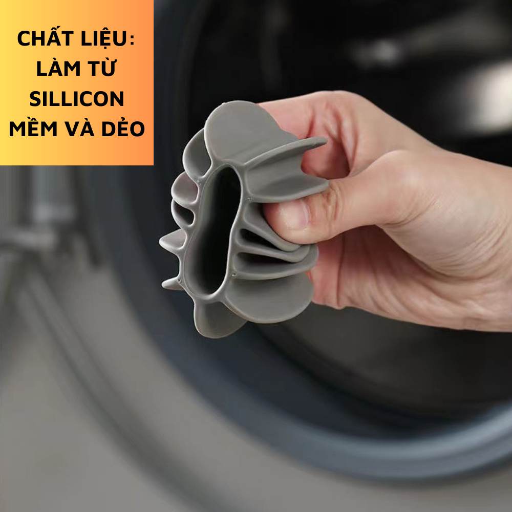 Bóng Giặt Đồ Silicone Thần Kỳ Chống Rối Tiện Dụng Giúp Làm Sạch Và Khử Mùi Quần Áo
