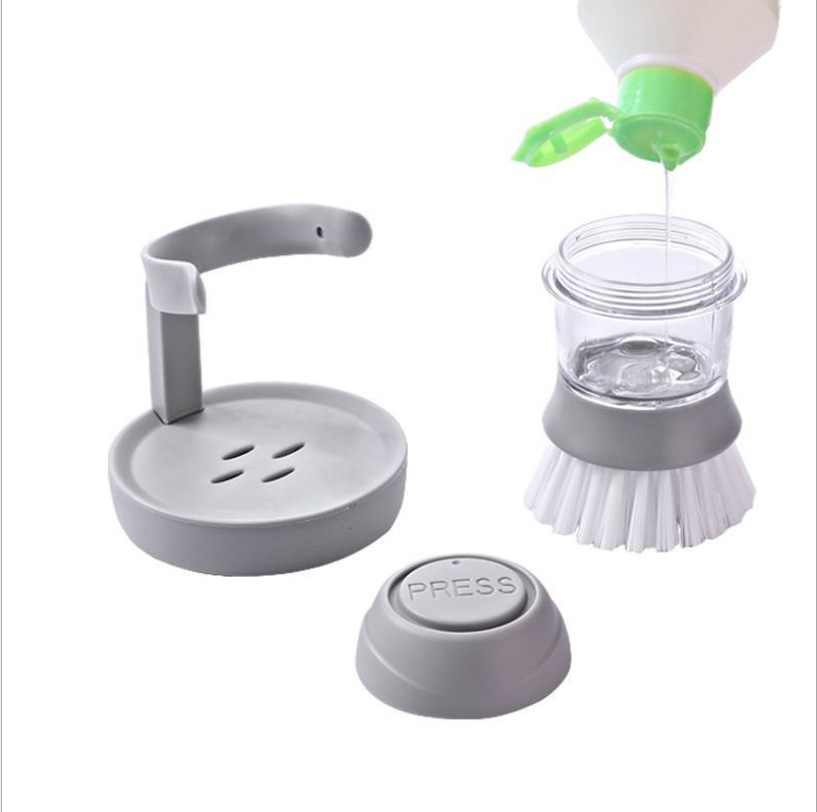 Cây Cọ Chà Rửa Xoong Có Ngăn Đựng Xà Phòng Và Kệ Để Ráo 9x9x13.5cm Cây Cọ Chà Rửa Xoong Có Ngăn Đựng Xà Phòng Và Kệ Để Ráo 9x9x13.5cm