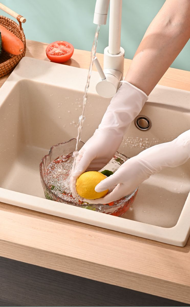 Hộp 30 Găng Tay Rửa Chén Bằng Cao Su Mỏng Dẻo Dai