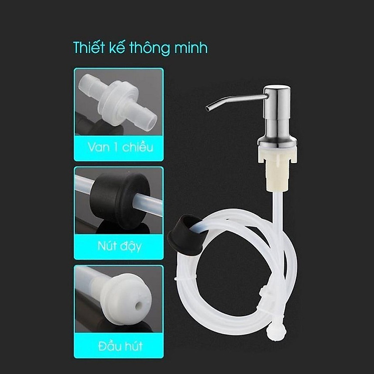 Bộ Vòi Xịt Nước Rửa Chén Inox 304 Gắn Bồn Rửa Chén Dây Nối Dài 120cm Tới Chai Nước Rửa Chén Bộ Vòi Xịt Nước Rửa Chén Inox 304 Gắn Bồn Rửa Chén Dây Nối Dài 120cm Tới Chai Nước Rửa Chén