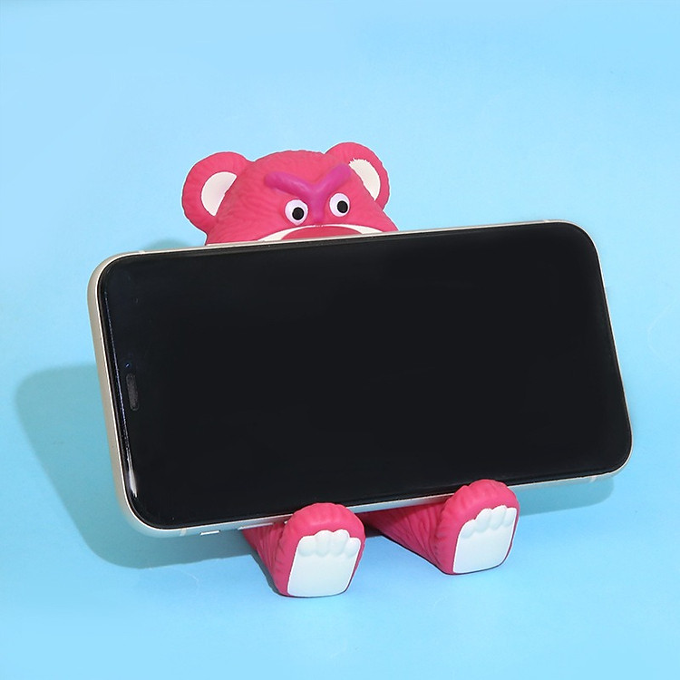 Giá đỡ Kệ đỡ điện Thoại, Máy Tính Bảng Gấu Dâu Lotso để Bàn Cute đáng Yêu