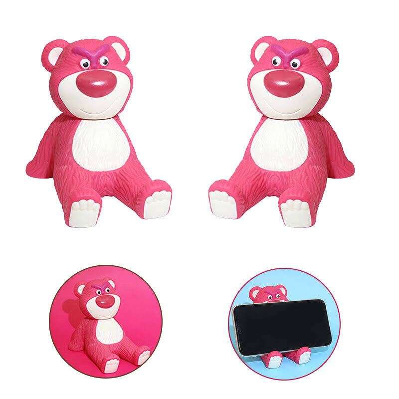 Giá đỡ Kệ đỡ điện Thoại, Máy Tính Bảng Gấu Dâu Lotso để Bàn Cute đáng Yêu