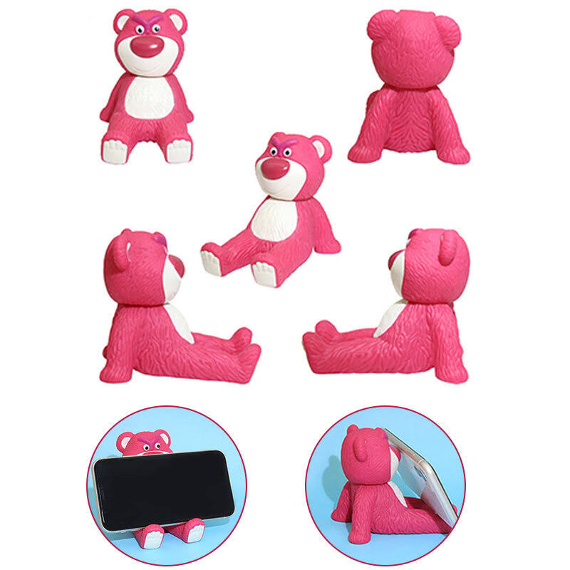 Giá đỡ Kệ đỡ điện Thoại, Máy Tính Bảng Gấu Dâu Lotso để Bàn Cute đáng Yêu
