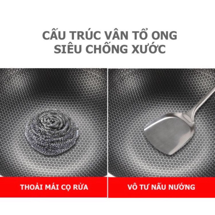 Chảo Vân Tổ Ông Siêu Chống Dính Hàng Cao Cấp Sâu Lòng 32Cm