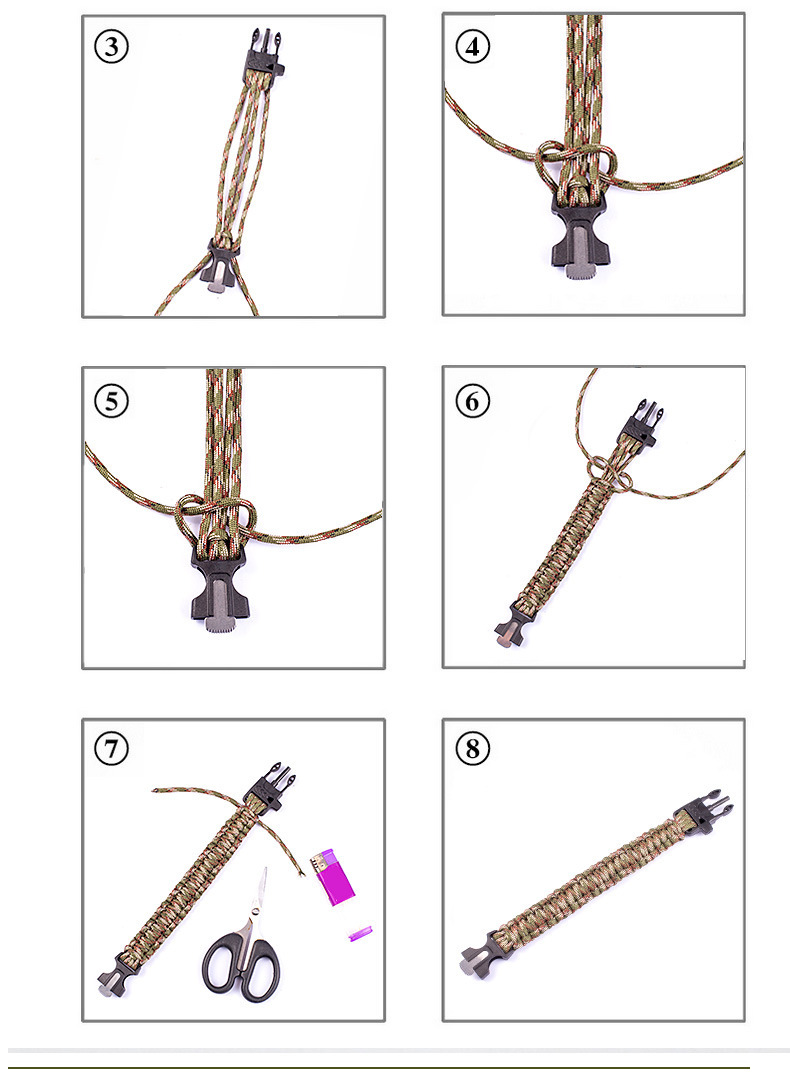 Vòng Đeo Tay Sinh Tồn Đa Chức Năng Bện Kiểu Paracord