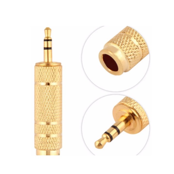 Đầu Jack Chuyển Đổi Âm Thanh Từ Cổng 6.5Mm Sang Cổng 3.5Mm