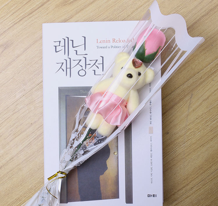 Hoa Hồng Sáp 1 Bông Kèm Gấu