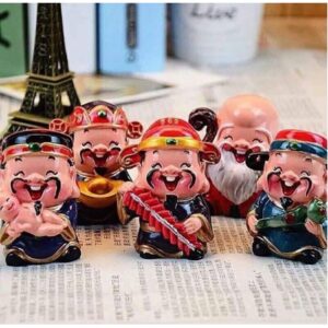 BỘ Tượng 5 Ông Thần Tài PHÚC LỘC THỌ TÀI HỶ Loại Lớn