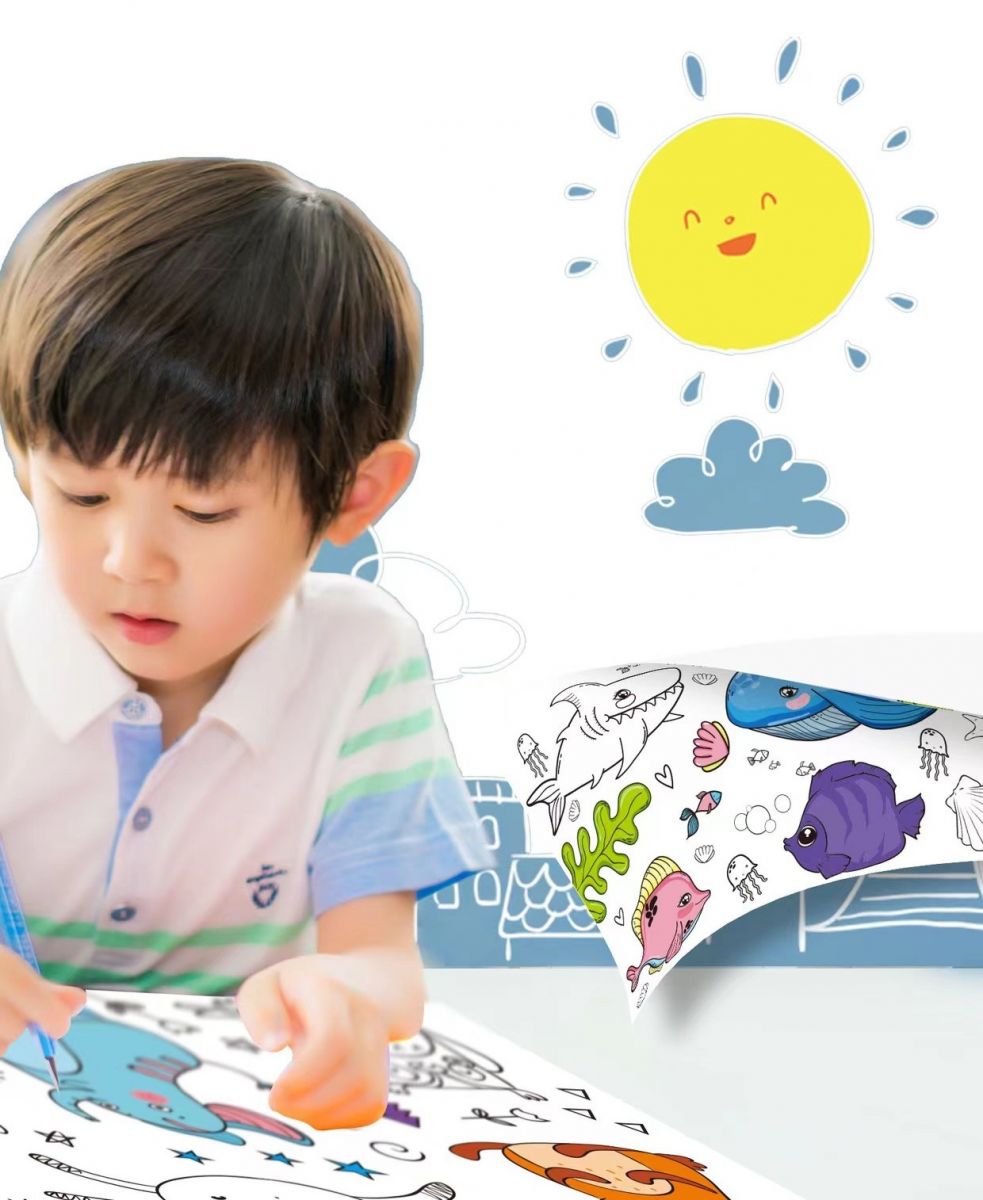 Tranh Tô Màu Cho Bé Dài 3M, Có Thể Cắt Dán Làm Sticker Cho Bé Tranh Tô Màu Cho Bé Dài 3M, Có Thể Cắt Dán Làm Sticker Cho Bé