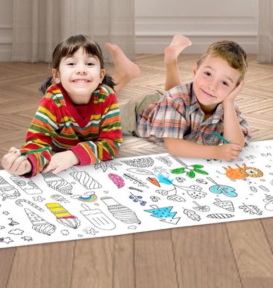 Tranh Tô Màu Cho Bé Dài 3M, Có Thể Cắt Dán Làm Sticker Cho Bé Tranh Tô Màu Cho Bé Dài 3M, Có Thể Cắt Dán Làm Sticker Cho Bé