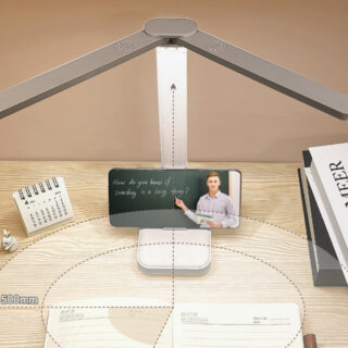 Đèn Led Để Bàn D20 2 Cánh Có Cảm Ứng 3 Chế Độ Sáng Đọc Sách, Làm Việc, Học Tập Tiện Lợi