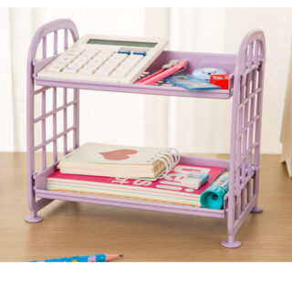 Kệ Nhựa Mini 2 Tầng Nhiều Màu Tiện Lợi 22x14x20cm