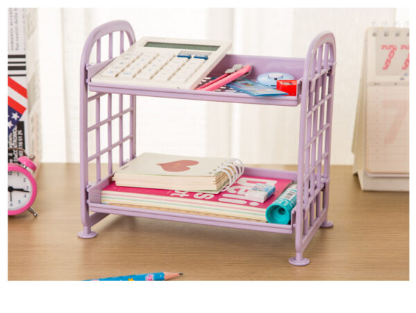 Kệ Nhựa Mini 2 Tầng Nhiều Màu Tiện Lợi 22x14x20cm