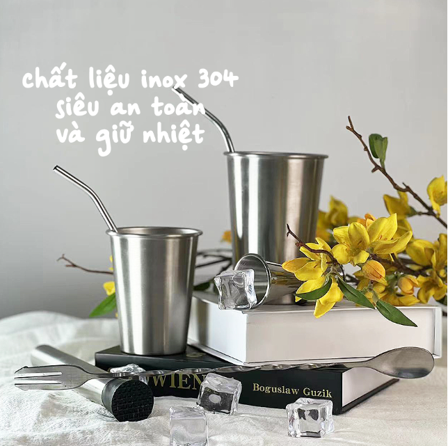Ly Inox Bọc Da Gucgres 500Ml Kèm Ống Hút Inox Ly Inox Bọc Da Gucgres 500Ml Kèm Ống Hút Inox