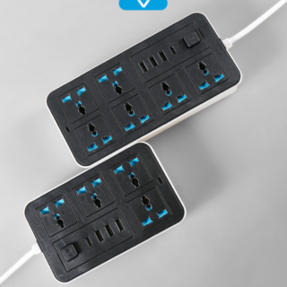 Ổ Cắm Điện Cao Cấp Chống Giật 4 Ô Cắm, 3 Cổng USB, 1 Cổng Type-C Max 10A 220V Có Công Tắc Dây Dài 5m