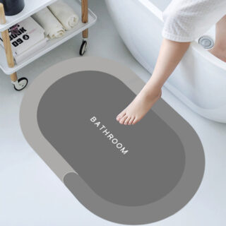 Thảm Hình Bầu Dục Bathroom Chống Trượt 60x40cm