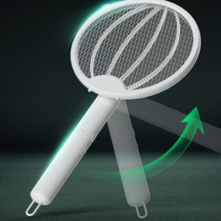 Vợt Bắt Muỗi Thông Minh Gấp Gọn 2 Trong 1 Có Led Kiêm Đèn Bắt Muỗi Tự Động Ban Đêm