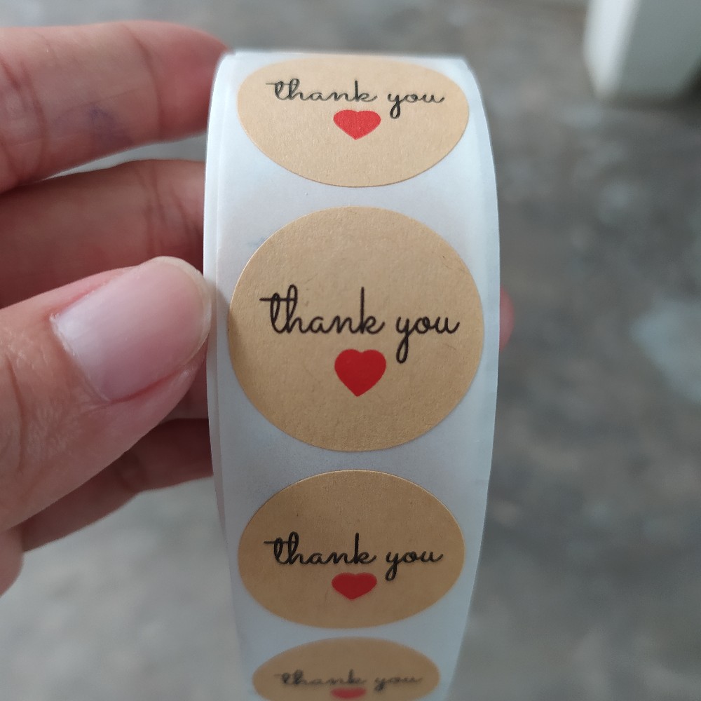 Cuộn Sticker Dán Thank You (2 Mẫu) Cuộn Sticker Dán Thank You (2 Mẫu)