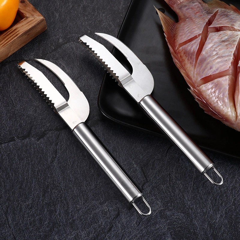 Dụng Cụ Mổ Bụng Cá, Cạo Vảy, Làm Lòng Gà Bằng Inox Không Gỉ