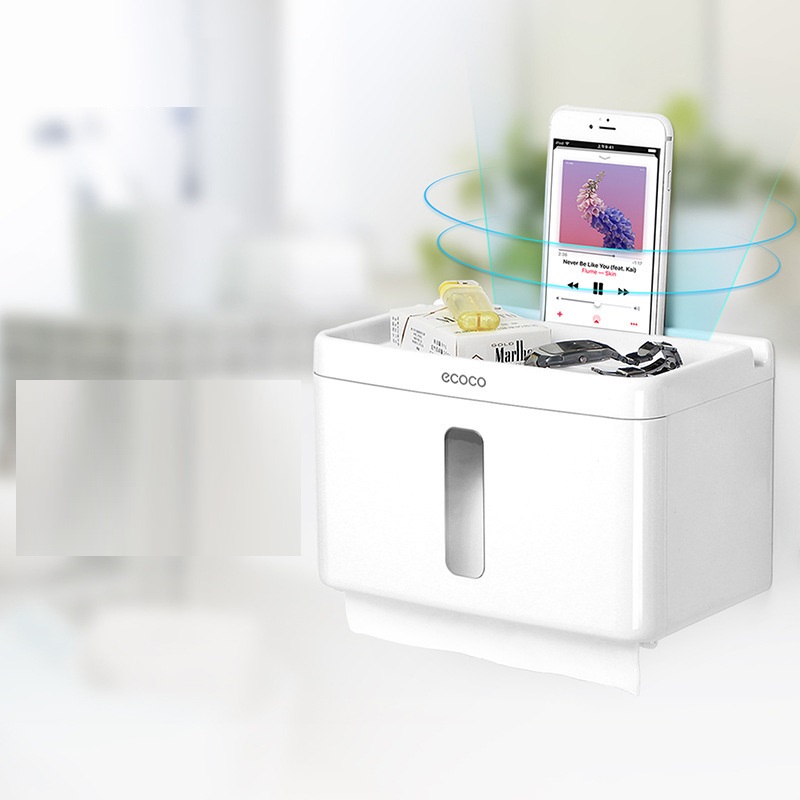 Hộp Đựng Giấy Vệ Sinh Có Kệ Đựng Điện Thoại Ecoco Hộp Đựng Giấy Vệ Sinh Có Kệ Đựng Điện Thoại Ecoco