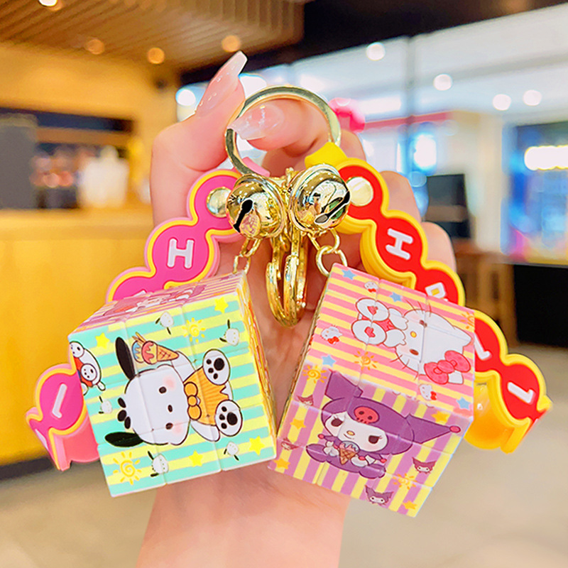 Móc Khóa Hình Khối Rubik Nhiều Màu Sắc Thời Trang