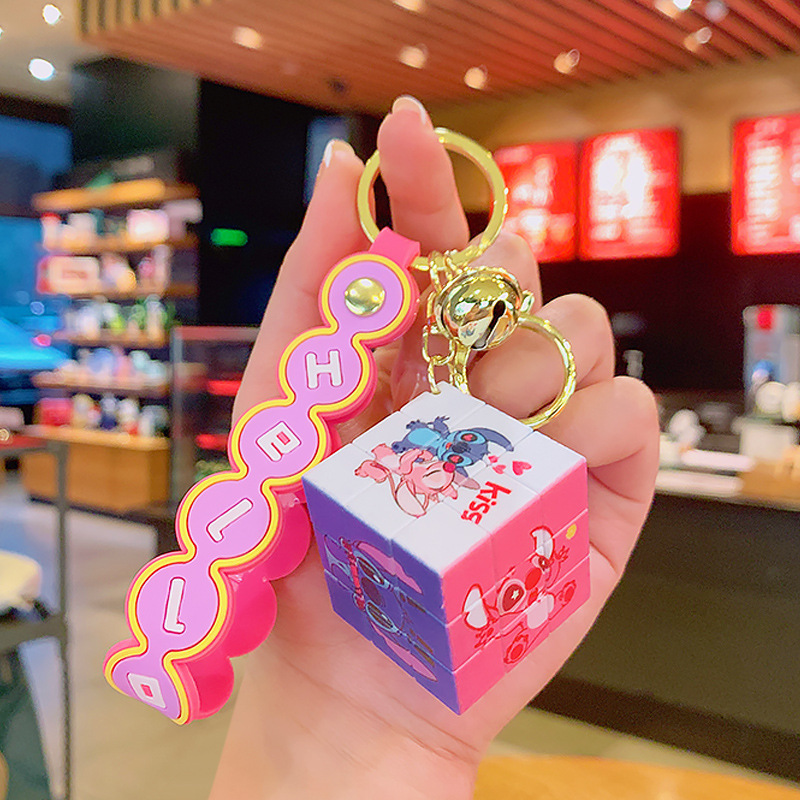 Móc Khóa Hình Khối Rubik Nhiều Màu Sắc Thời Trang