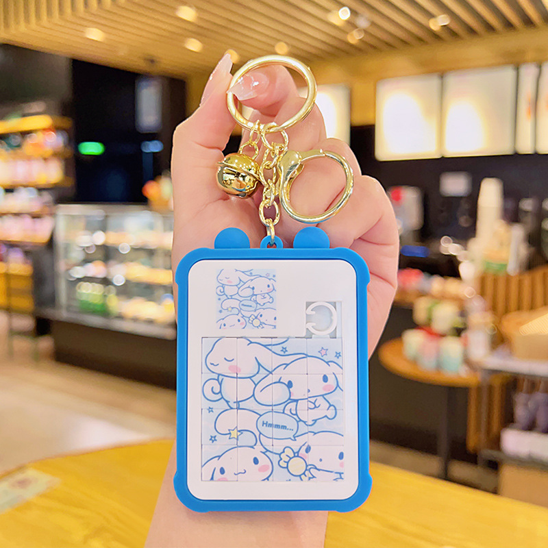 Móc Khóa Kèm Đồ Chơi Xếp Hình Kuromi Chuông Cinnamoroll Dễ Thương