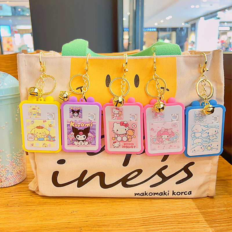 Móc Khóa Kèm Đồ Chơi Xếp Hình Kuromi Chuông Cinnamoroll Dễ Thương