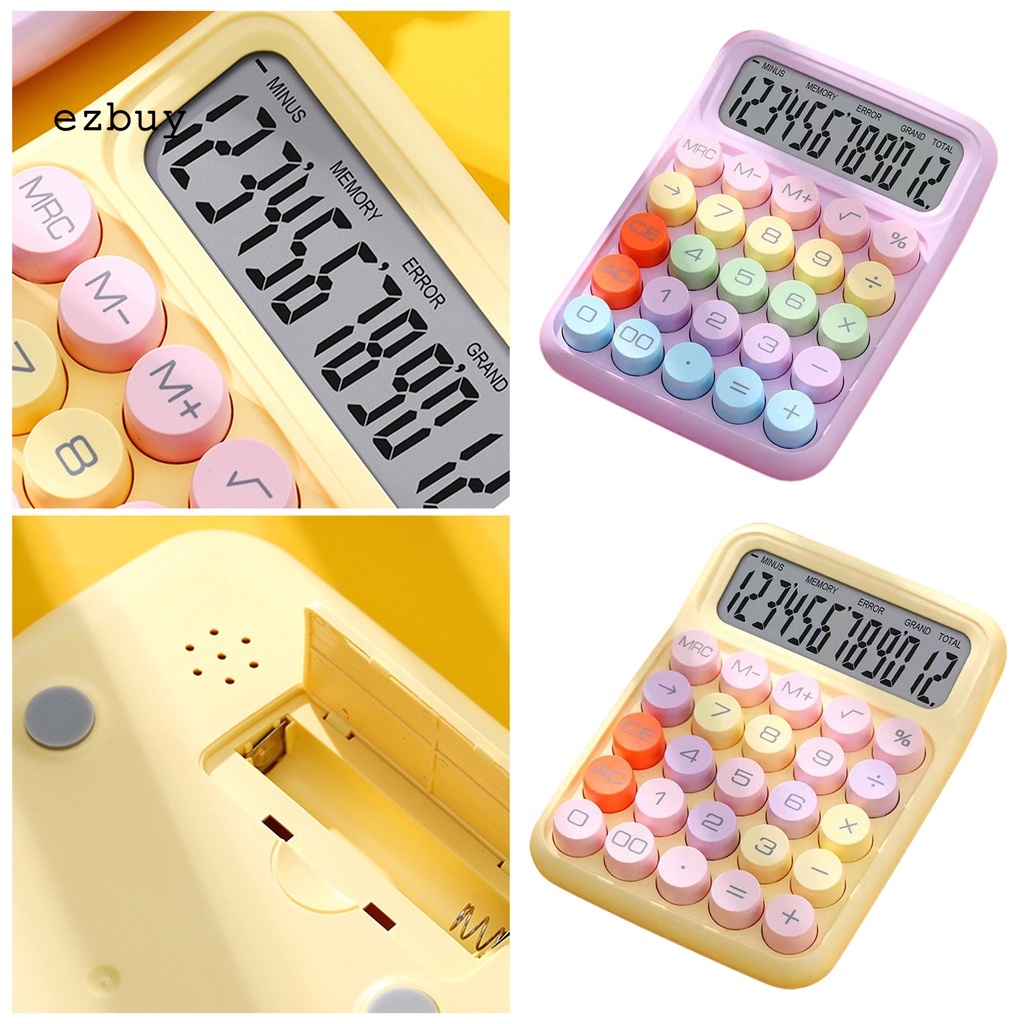 Máy Tính 12 Chữ Số Cỡ Lớn Màu Sắc Xinh Xắn Máy Tính 12 Chữ Số Cỡ Lớn Màu Sắc Xinh Xắn
