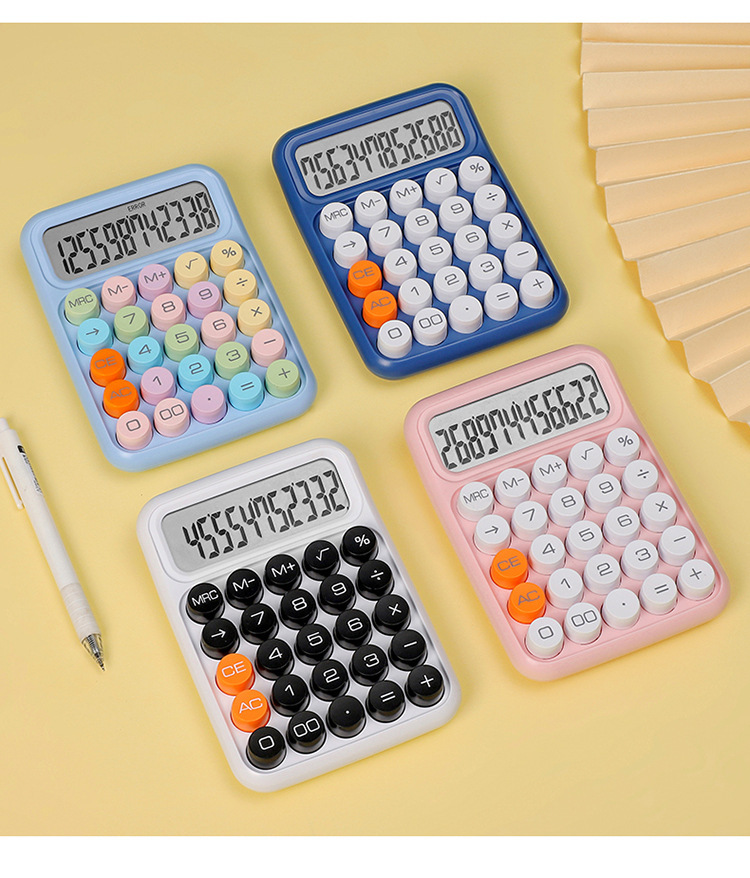 Máy Tính 12 Chữ Số Cỡ Lớn Màu Sắc Xinh Xắn Máy Tính 12 Chữ Số Cỡ Lớn Màu Sắc Xinh Xắn