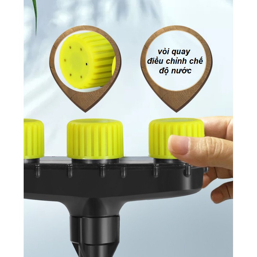 Vòi Xịt Nước Tưới Cây, Rửa Xe 5 Đầu Tiện Dụng Có Thể Điều Chỉnh