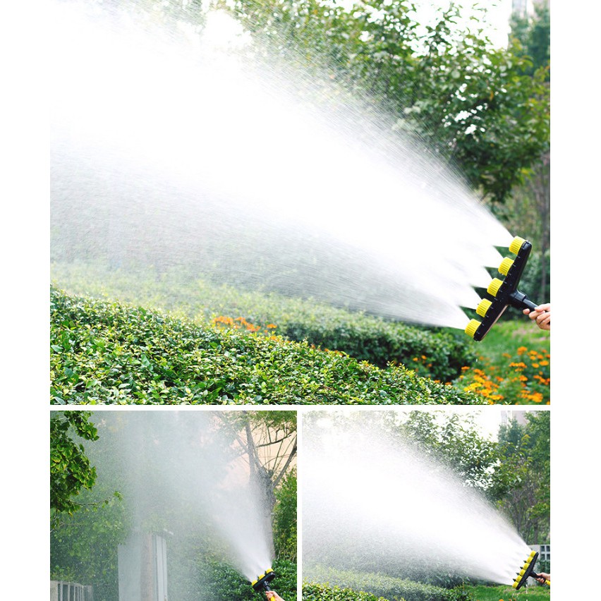 Vòi Xịt Nước Tưới Cây, Rửa Xe 5 Đầu Tiện Dụng Có Thể Điều Chỉnh